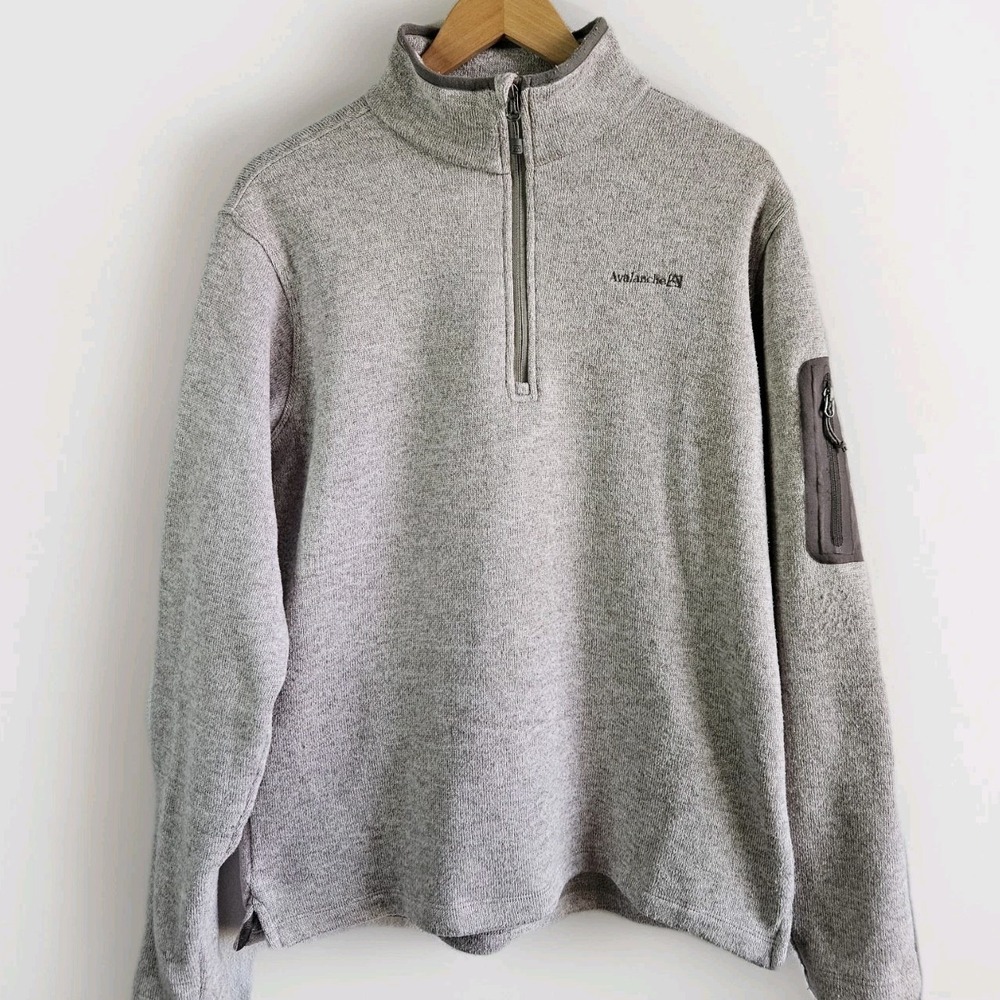 Avalanche Outdoors Thermalation Men's Large Khaki Quarter Zip Relaxed Pullover